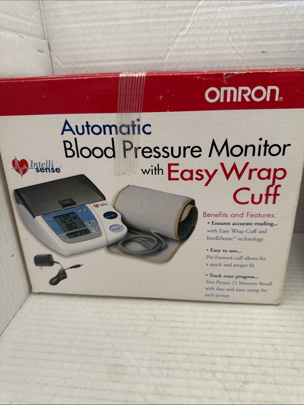 Omron Hem-773AC Automatic Blood Pressure Digital Monitor W/adapter Box Tested